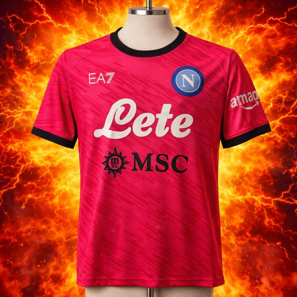 SSC Napoli 2022/2023 Goalkeeper Match Futbol Soccer Shirt Small